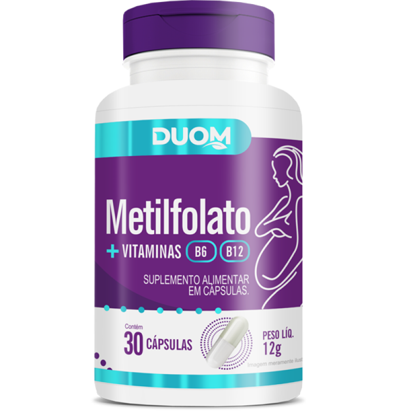 Metilfolato + Vitamina B6 e B12 60 cápsulas
