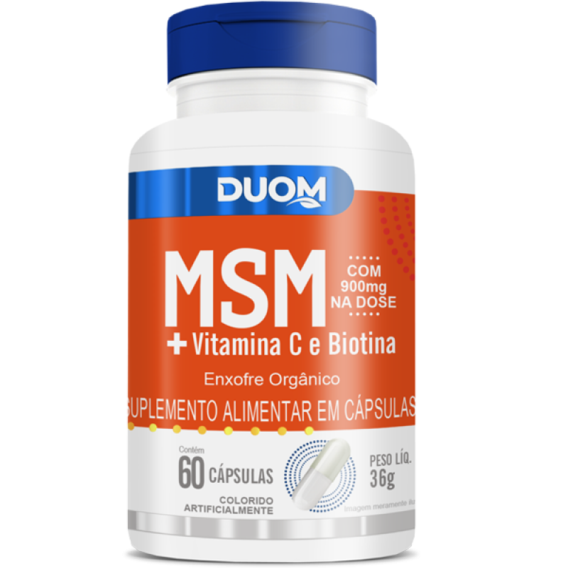 MSM + Vitamina C e Biotina 60 cápsulas