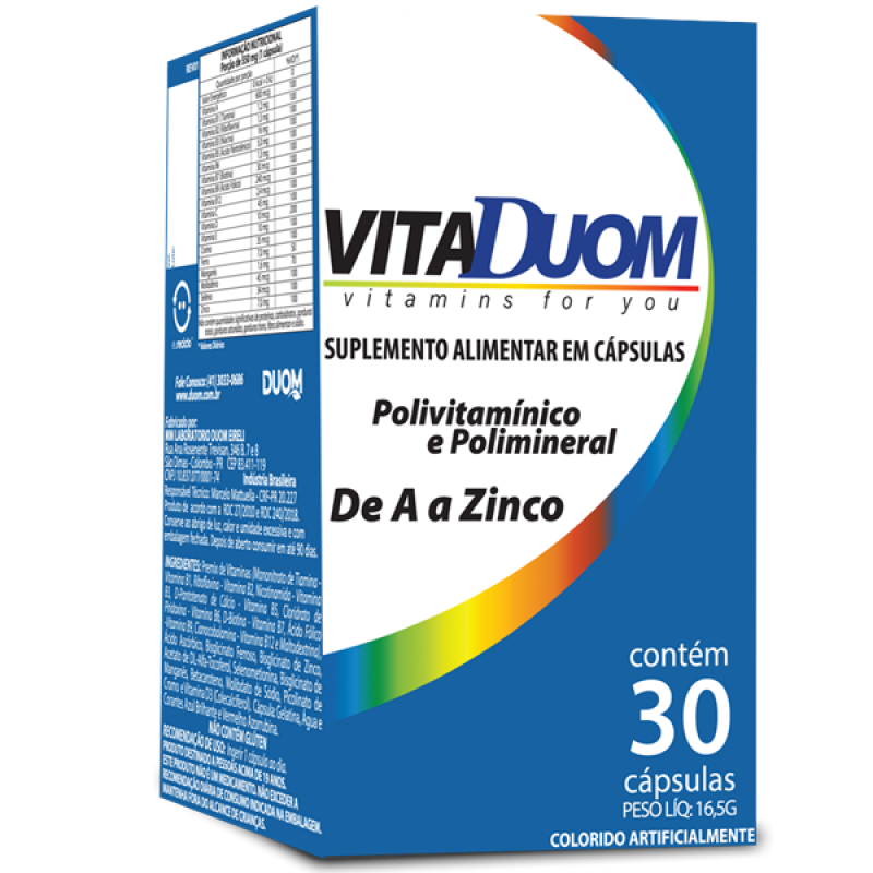 VitaDuom Polivitaminico e Poliminereal 30 cápsulas