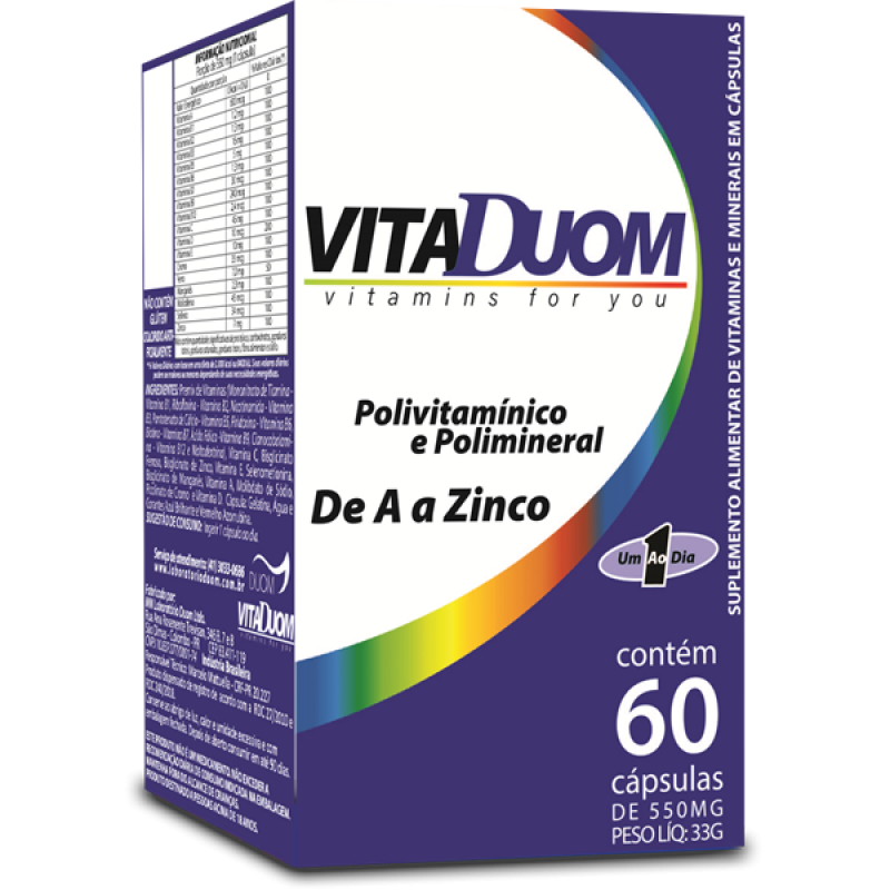 VitaDuom Polivitaminico e Poliminereal 60 cápsulas