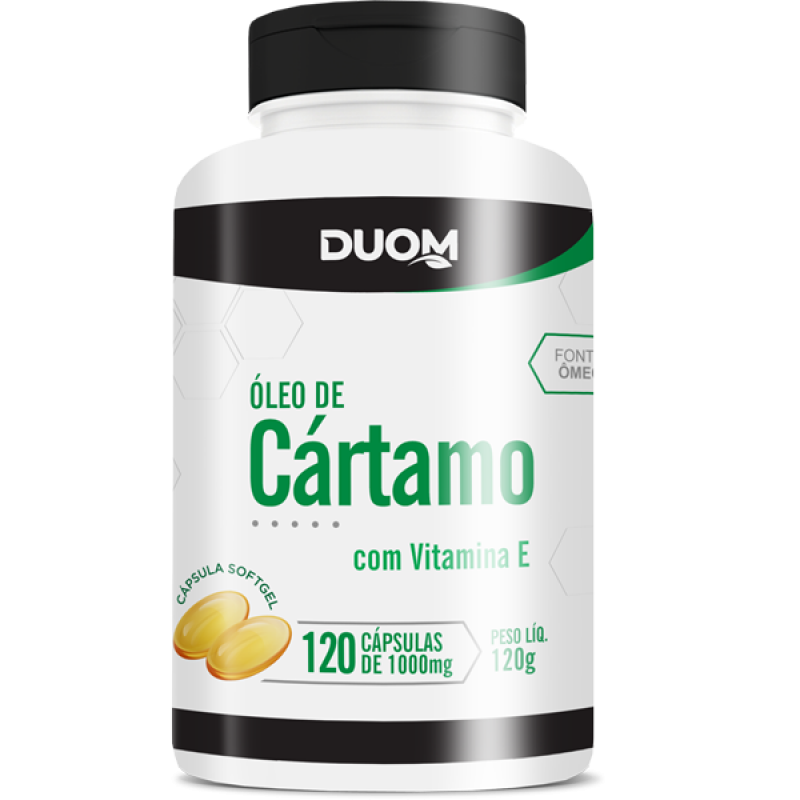 Óleo de Cártamo com Vitamina E 120 cápsulas