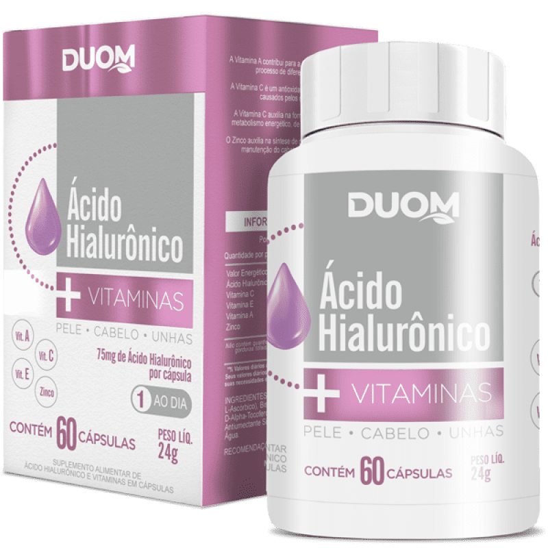 Ácido Hialurônico + Vitaminas 60 cápsulas