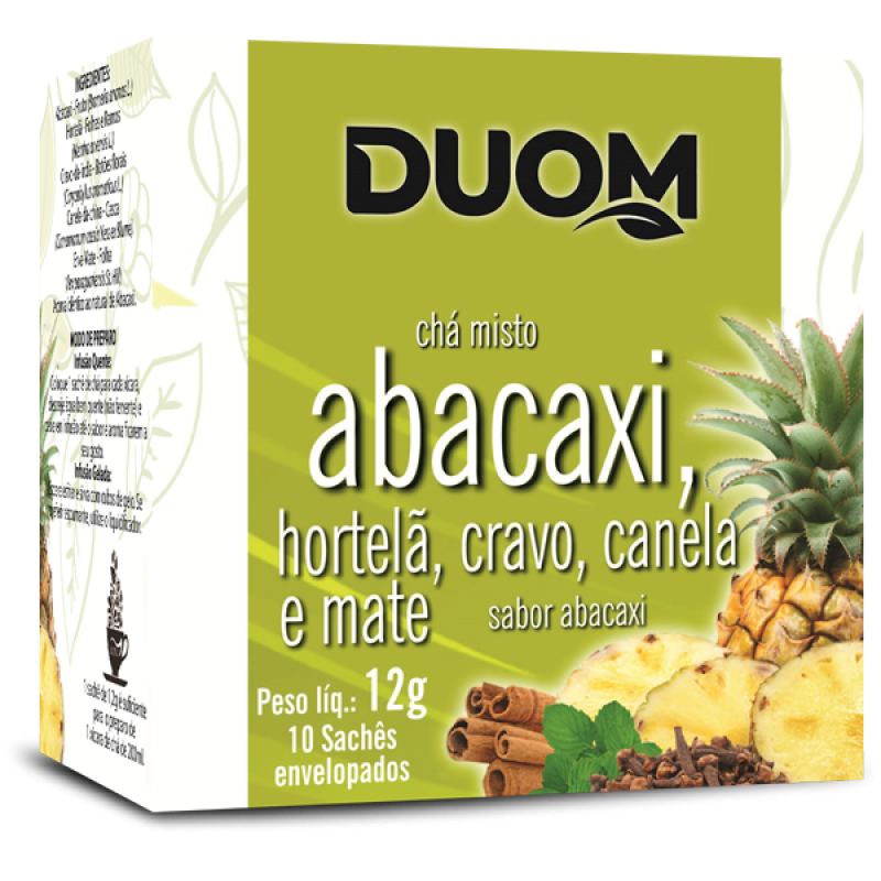 Chá de Abacaxi com Hortelã e Especiarias 10 sachês Duom