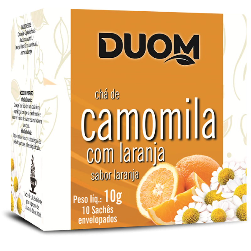Chá de Camomila com Laranja 10 sachês Duom