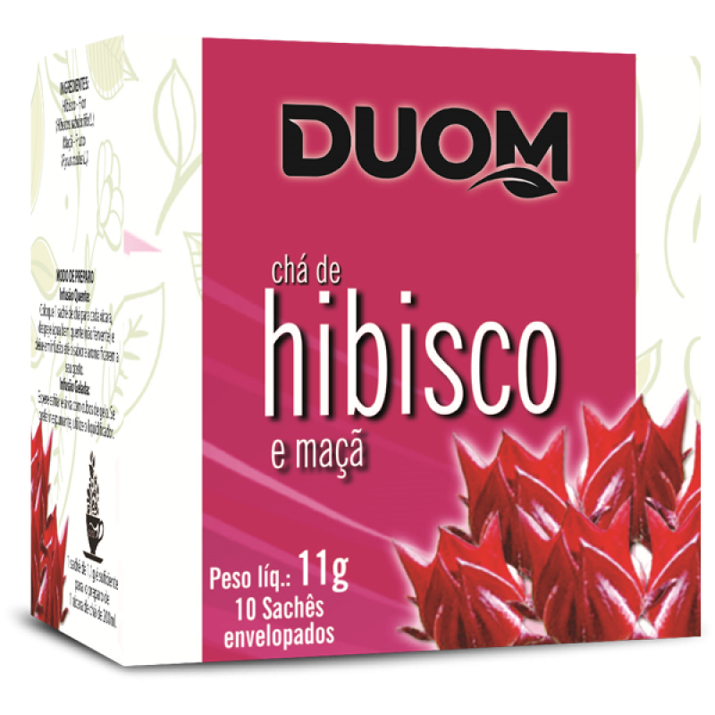 Chá de Hibisco com Maçã 10 sachês Duom