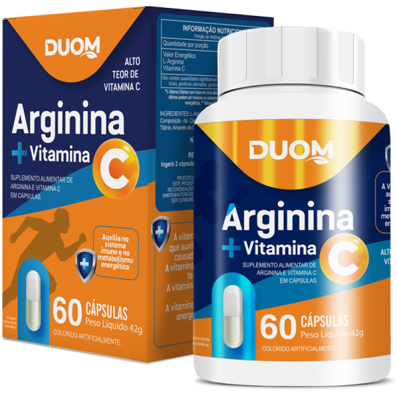 Arginina + Vitamina C 60 cápsulas